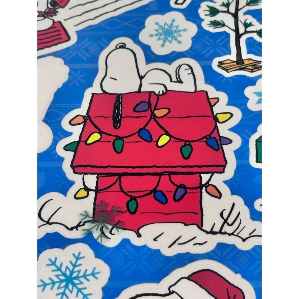 Peanuts Christmas Snoopy Window Cling Decorations Holiday Charlie Brown 20 cling